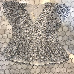 Madewell floral top size:medium